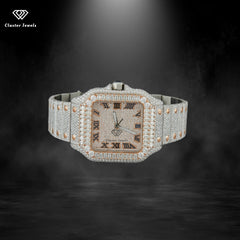 Moissanite Watch Hip Hop Iced Out Watch Automatic Movement