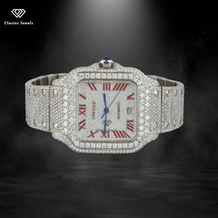 Moissanite Watch Hip Hop Iced Out Watch Automatic Movement