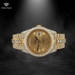 Luxuries Moissanite Watch Rapper Bust Down Hip Hop Iced Out Watch