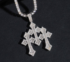 Triple cross pendant