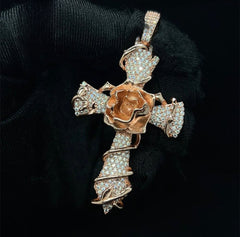 Rose Cross Pendant