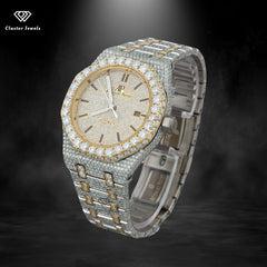 Moissanite Iced Out Watch Automatic Sapphire Crystal Glass