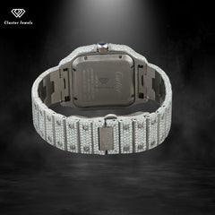 Branded Moissanite Watch For Men Diamond Bust Down Watch