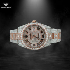 Hip Hop Iced Out Moissanite Watch For Rapper Stainless Steel Watch For Men