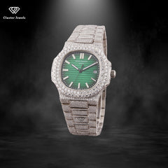 Moissanite Watch Automatic Hip Hop Iced Out Watch Sapphire Crystal Glass