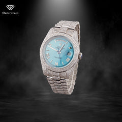 Moissanite Iced Out Watch Sapphire Crystal Automatic Movement