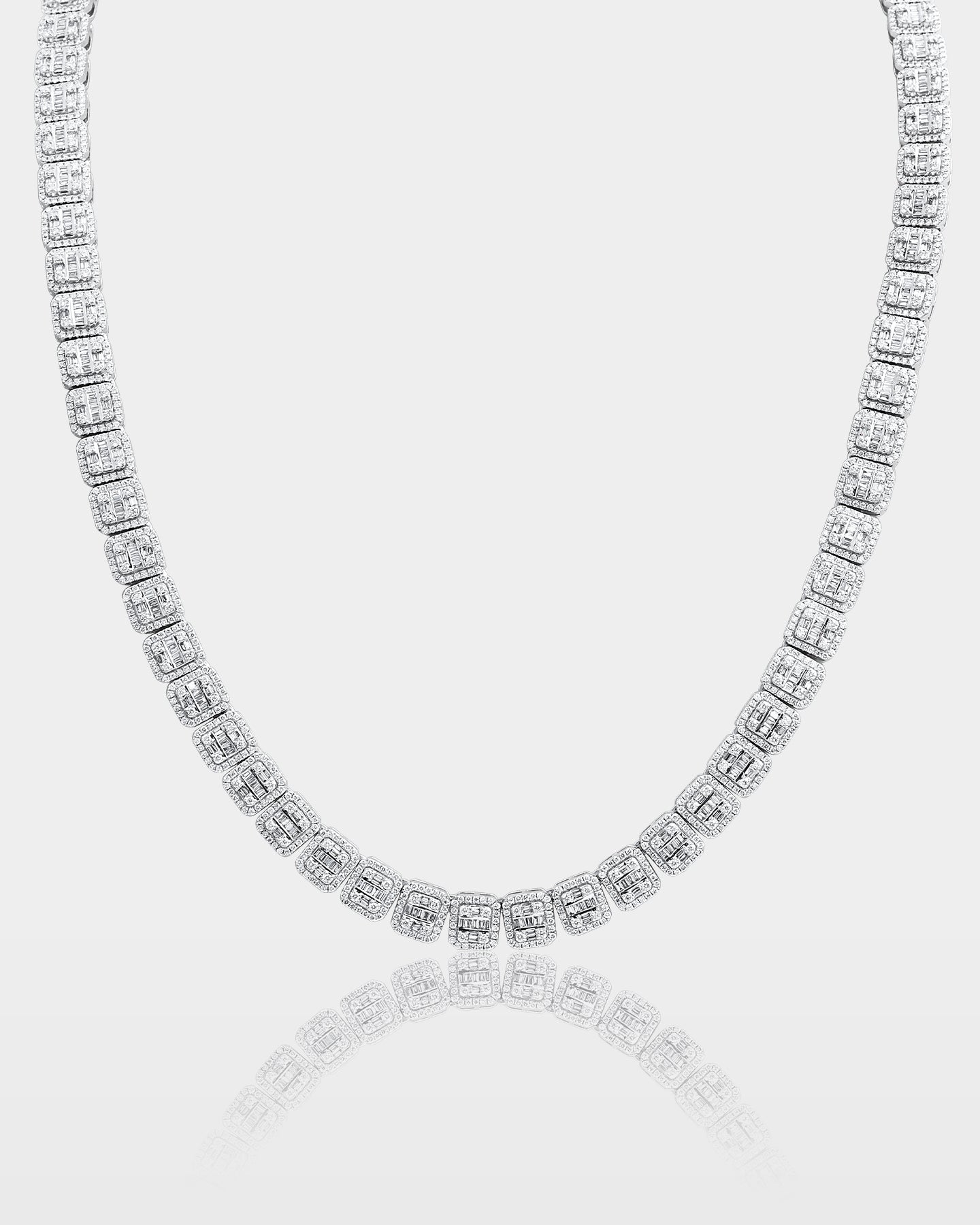 Baguette & Round Diamond Chain