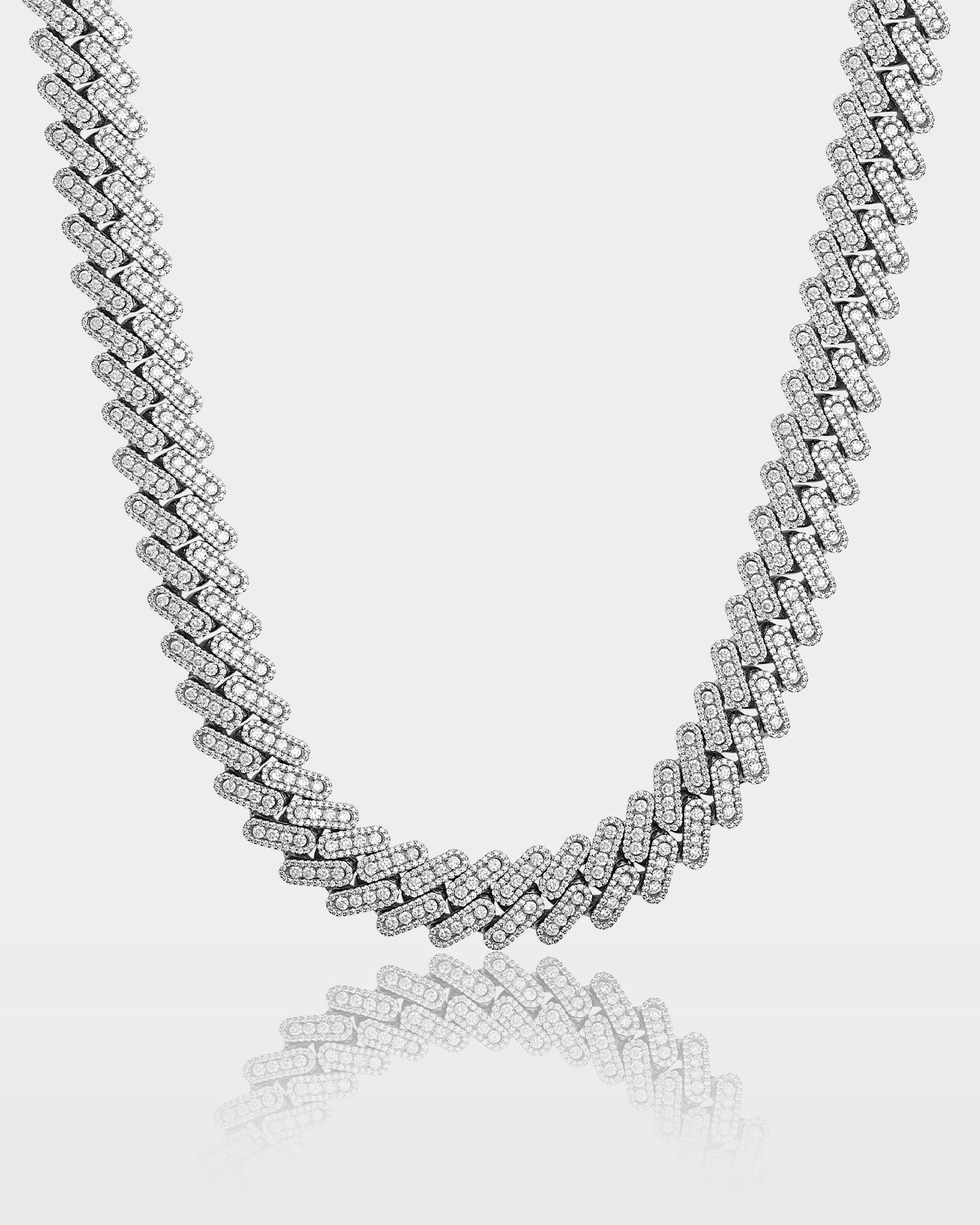 Channel Set Diamond Cuban Link Chain