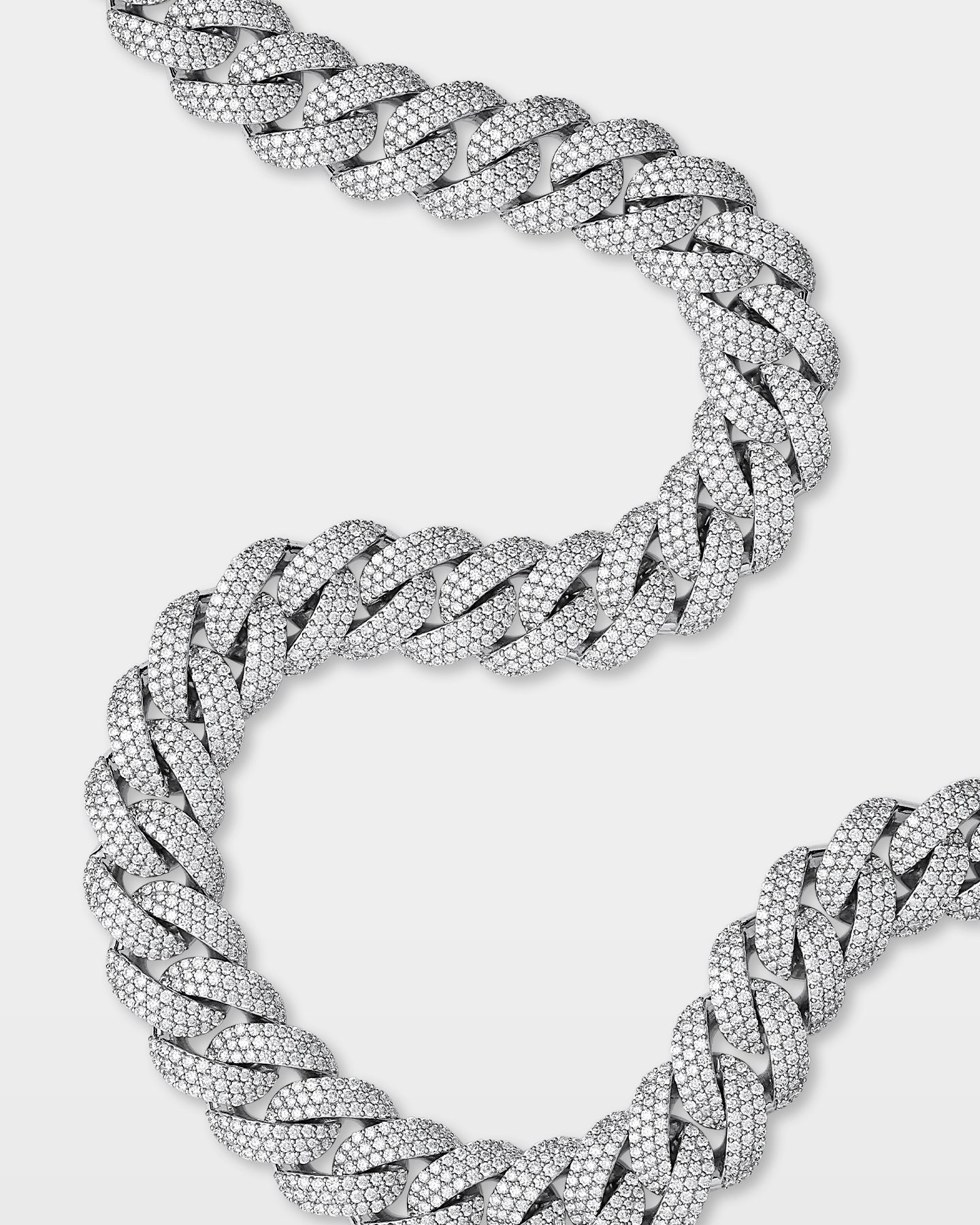 Cluster Diamond Cuban Link Chain