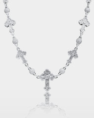 Cross & Ball Diamond Link Chain