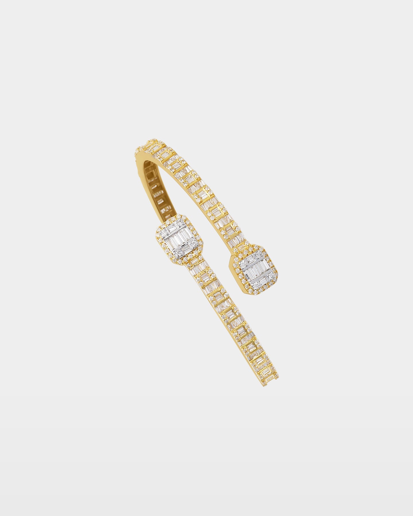 Cushion Halo Wrap Diamond Bangle