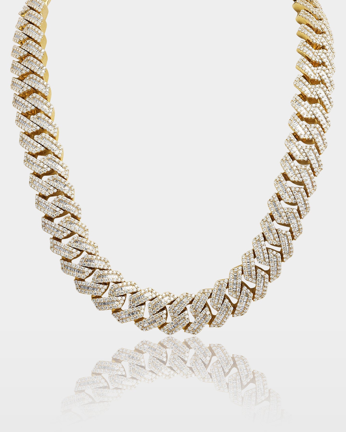 Trapezoid Diamond Cuban Link Chain