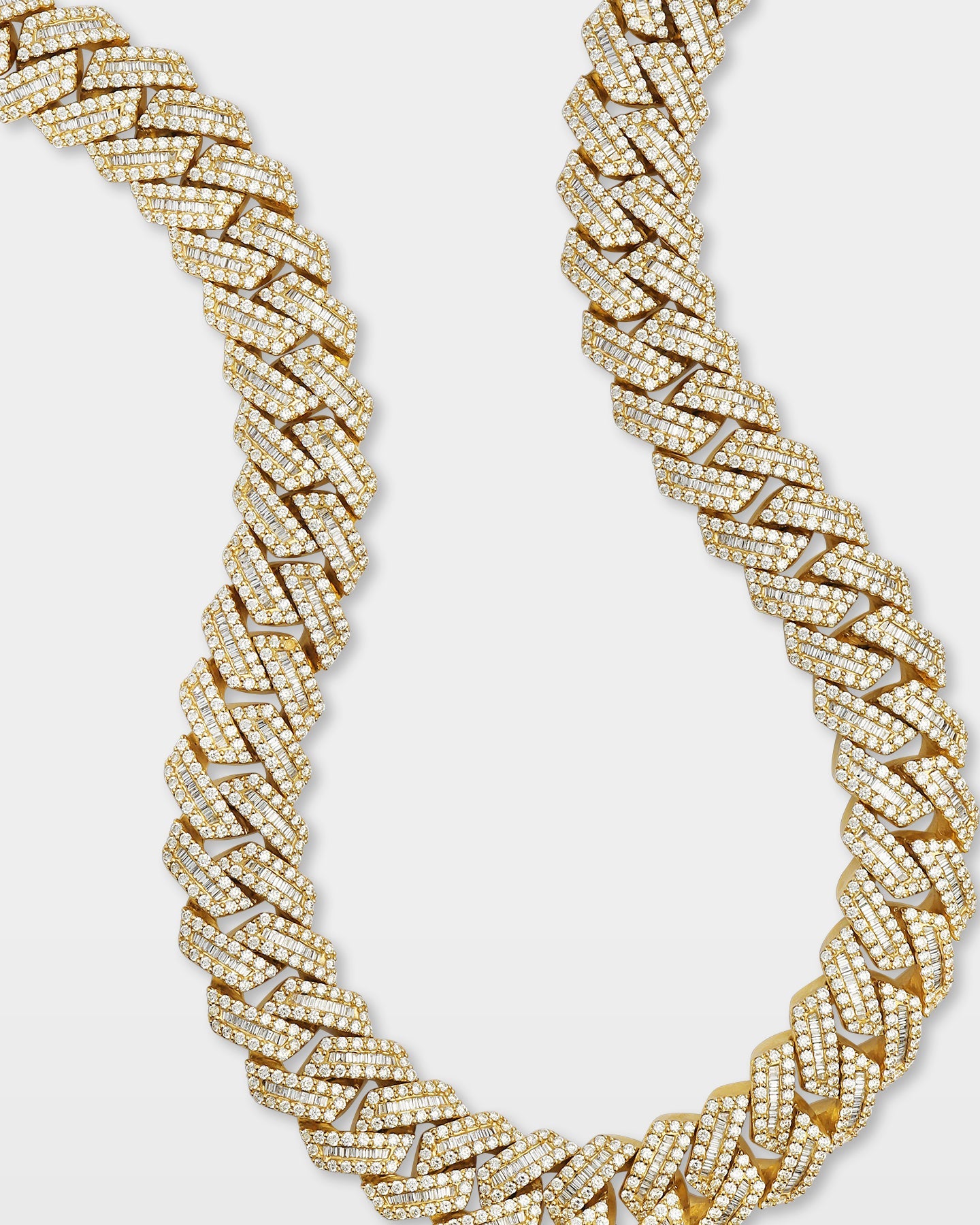 Trapezoid Diamond Cuban Link Chain