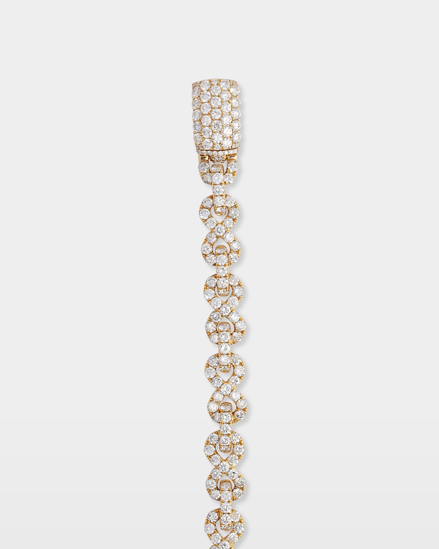 Gold Infinity Rolo Diamond Link Bracelet