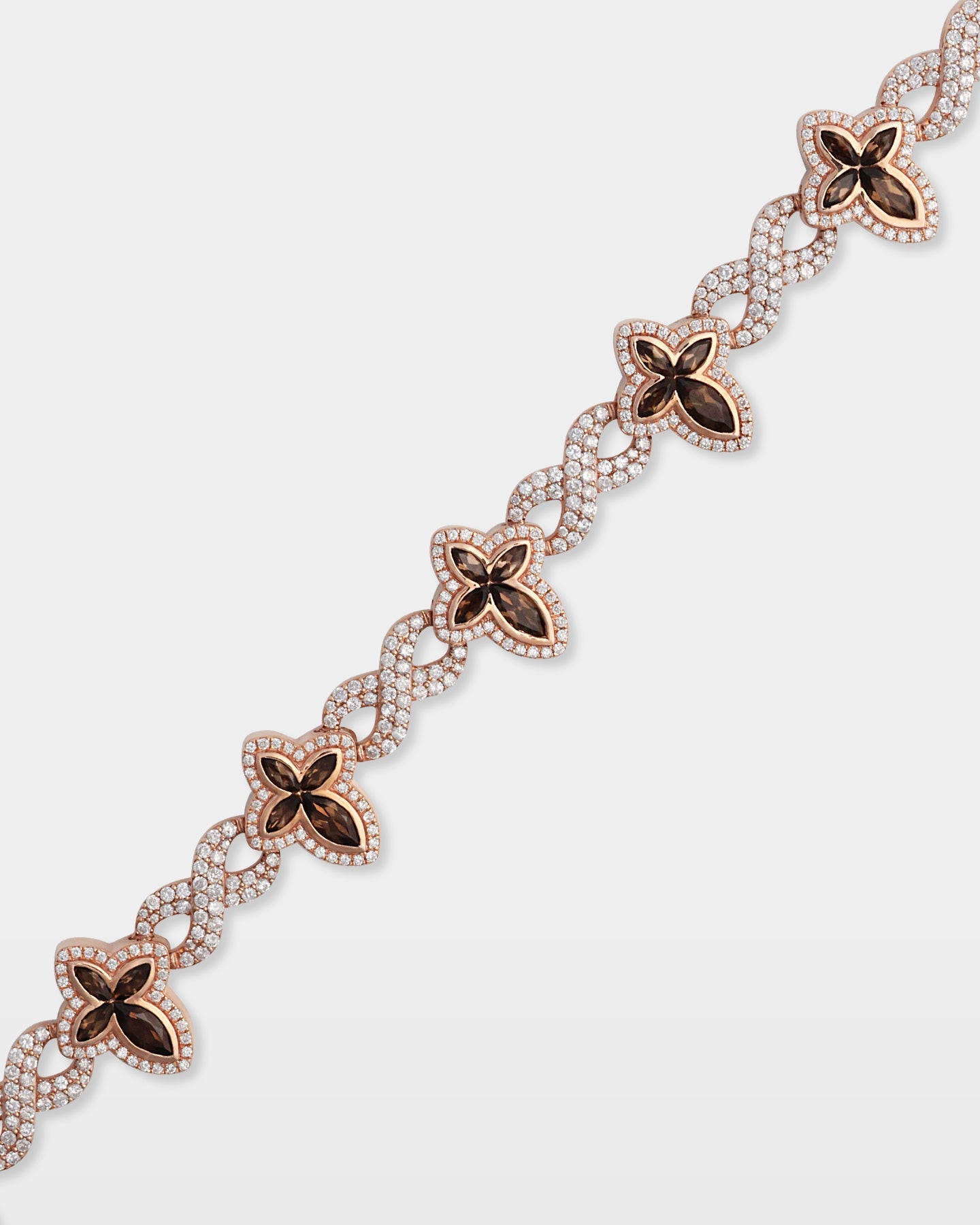 Infinity & Chocolate Diamond Cross Link Bracelet