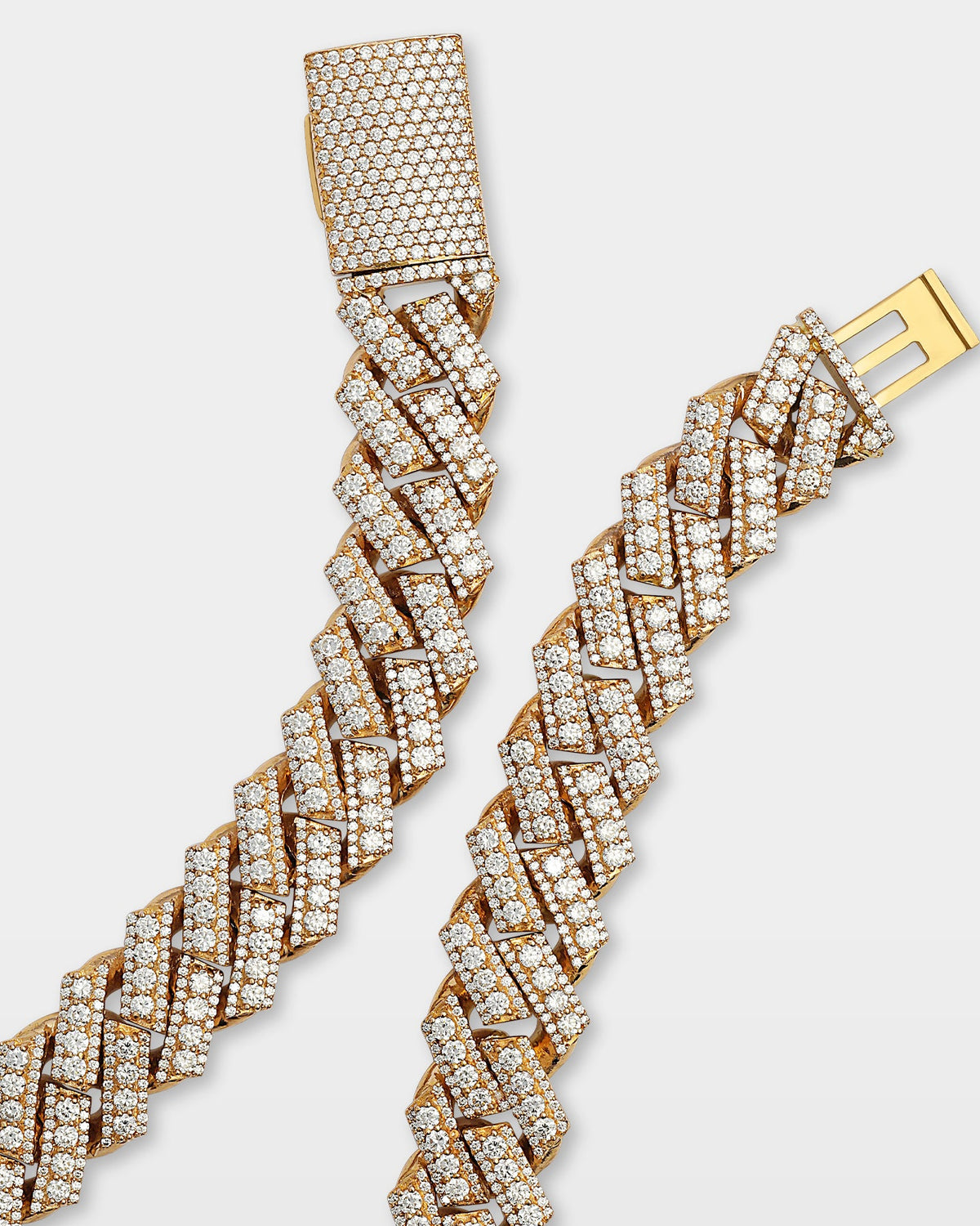 Round Diamond Cuban Link Chain