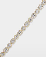 Mixed Shape Diamond Halo Bracelet
