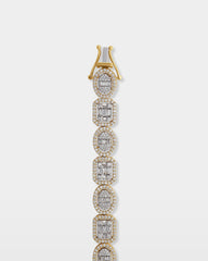 Mixed Shape Diamond Halo Bracelet