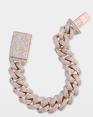 Cluster Diamond Cuban Link Bracelet