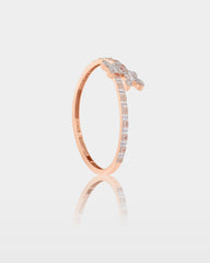 Double Butterfly Diamond Bangle