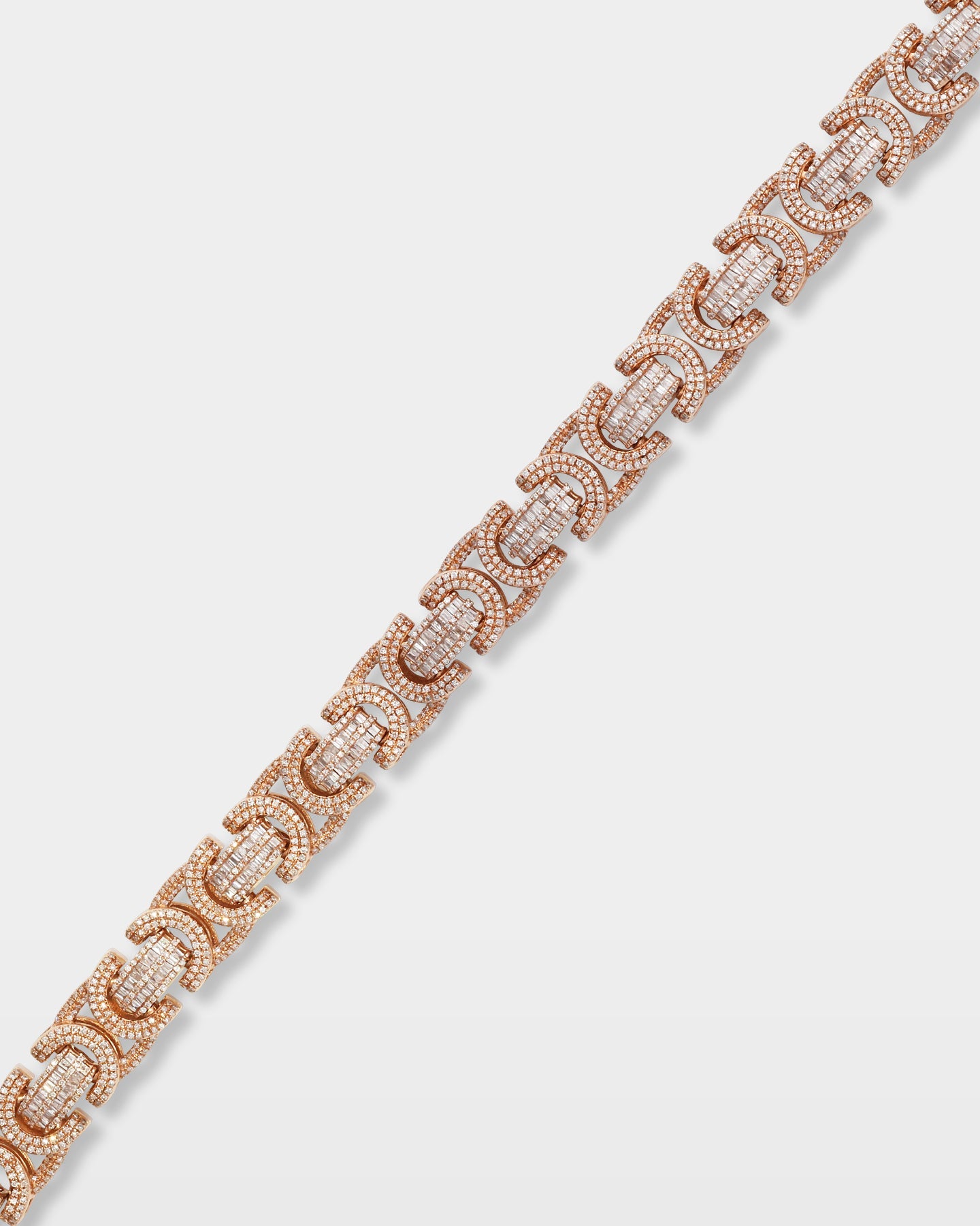 Gold Geometric Diamond Link Bracelet