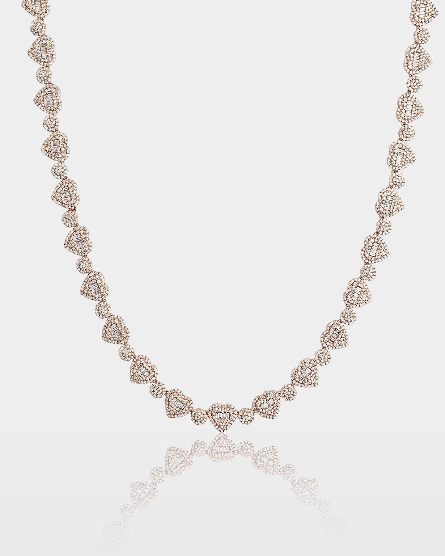 Heart & Circle Diamond Link Chain