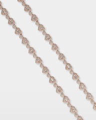 Heart & Circle Diamond Link Chain