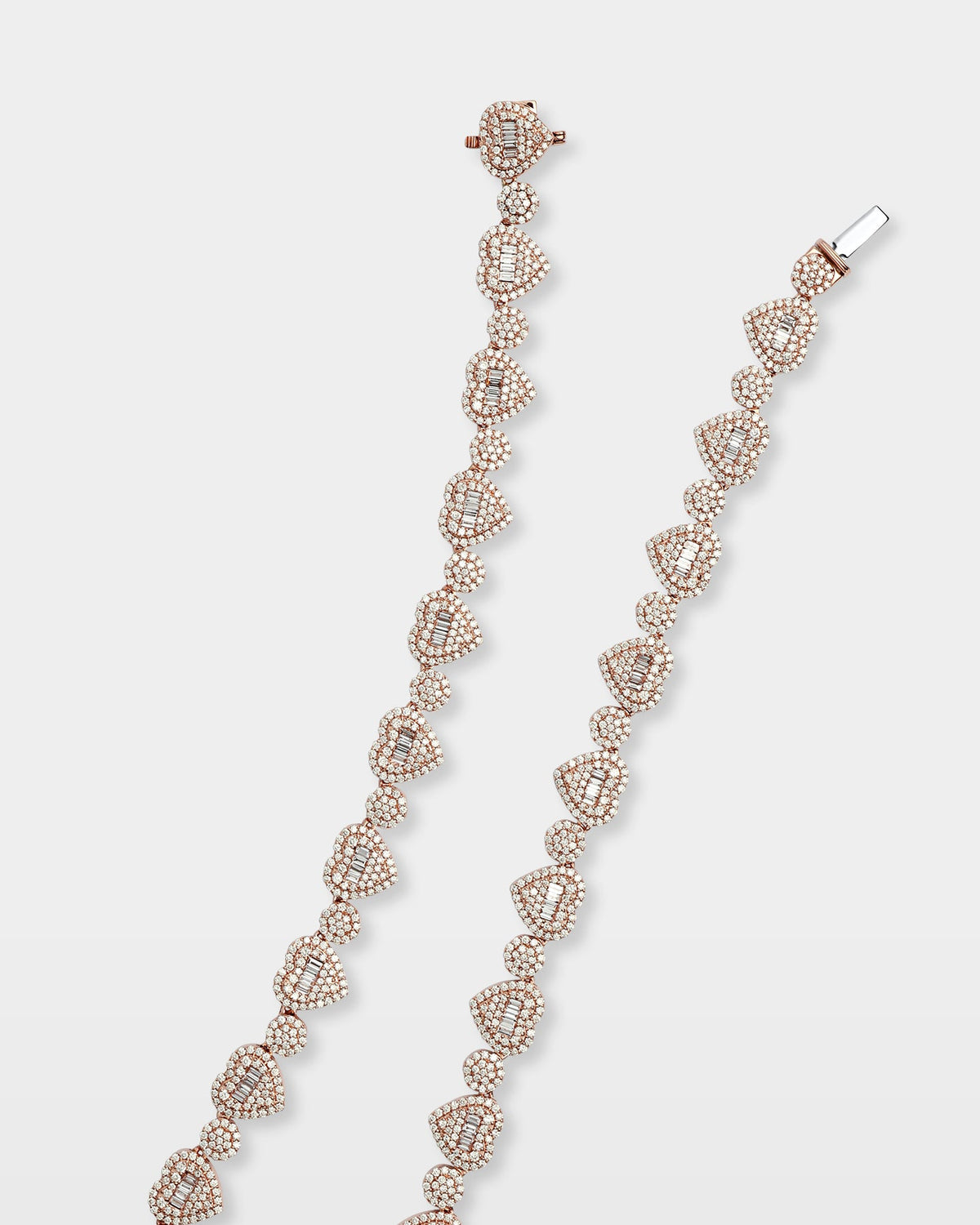 Heart & Circle Diamond Link Chain