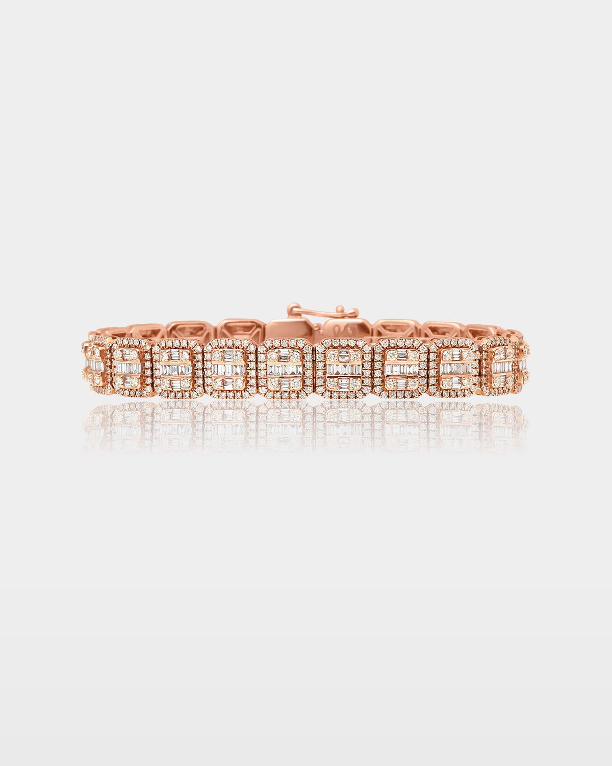 Square Link Diamond Bracelet