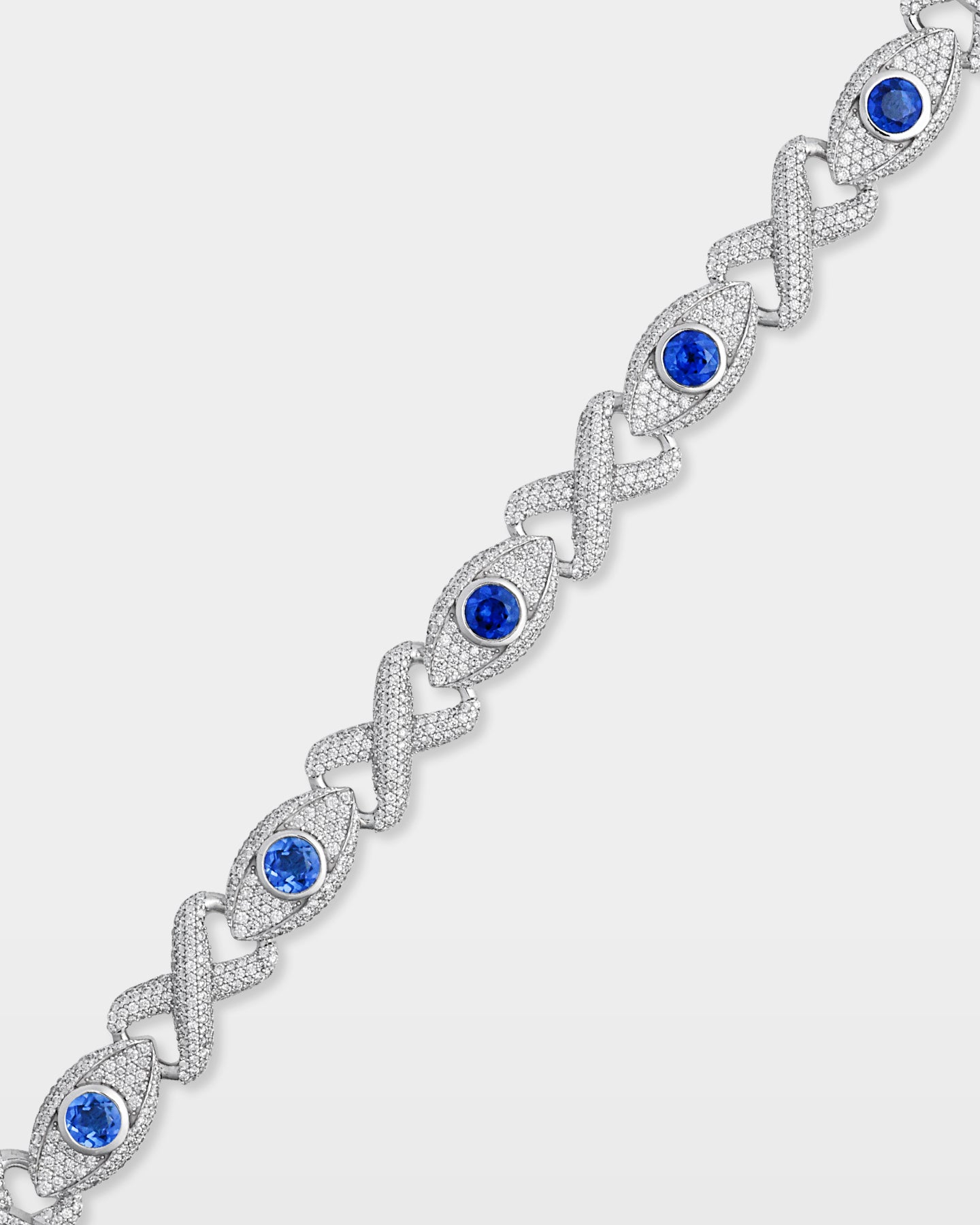 Sapphire Eye & Infinity Diamond Bracelet