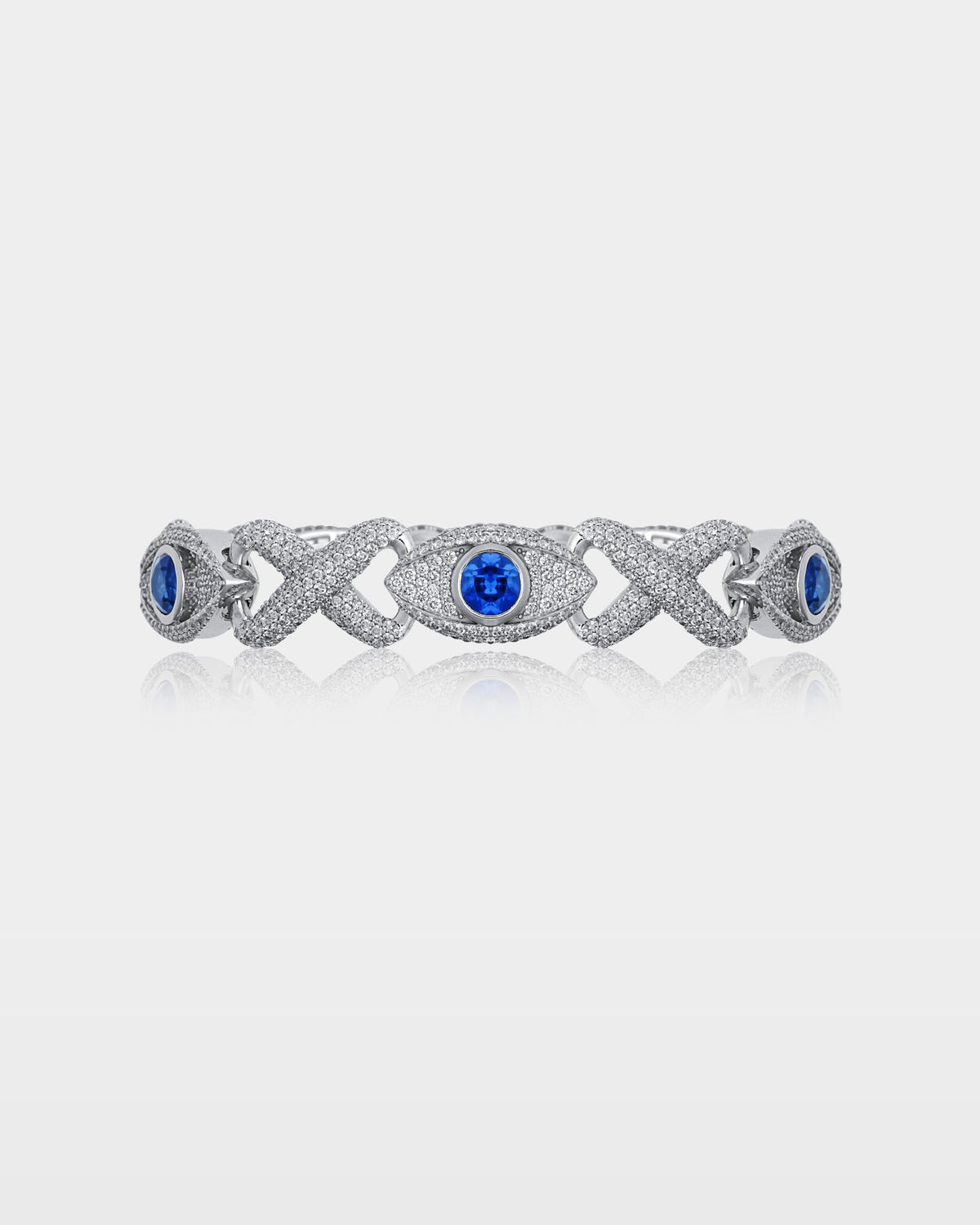 Sapphire Eye & Infinity Diamond Bracelet