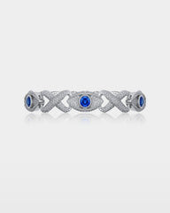 Sapphire Eye & Infinity Diamond Bracelet