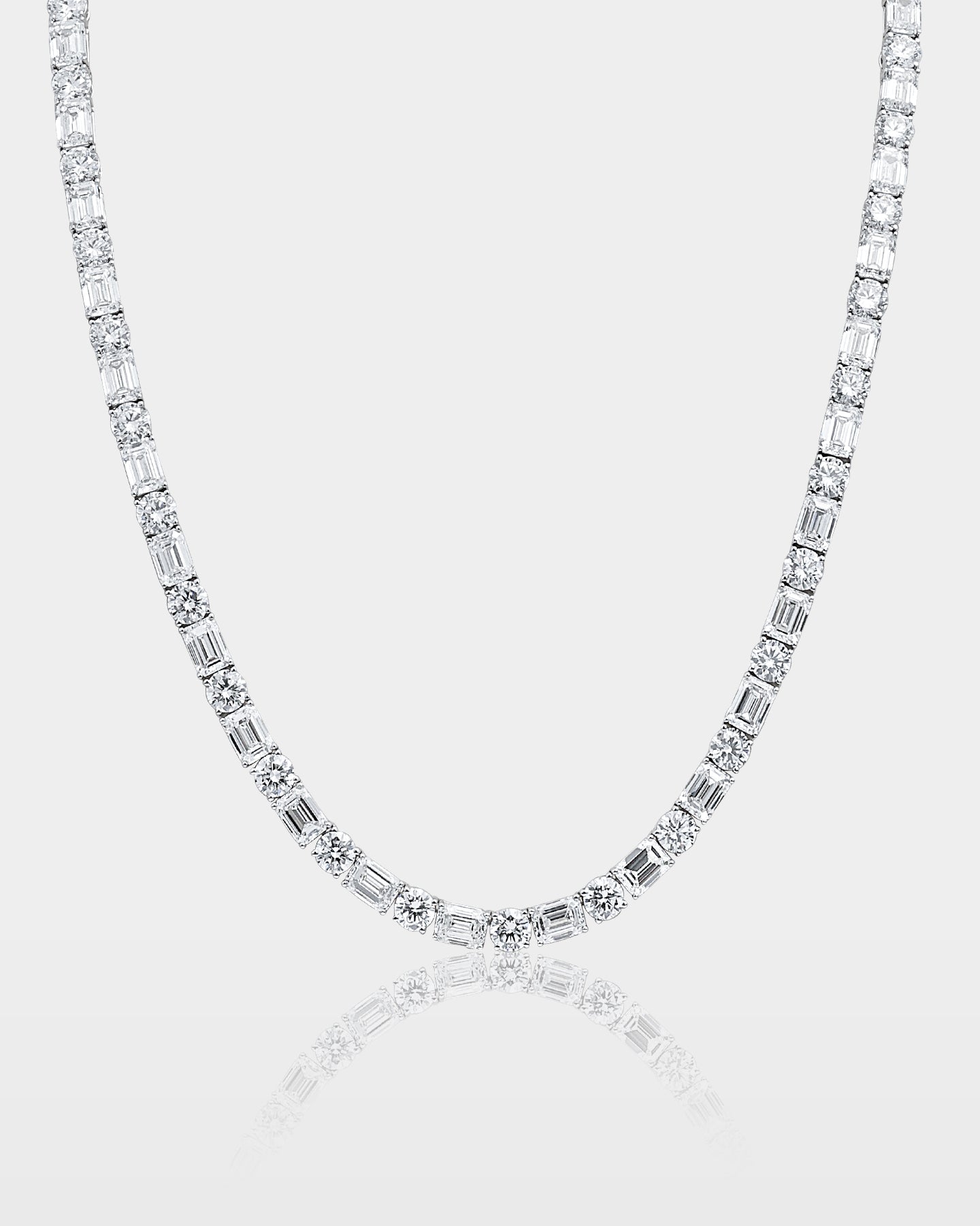 Smiling Rocks Diamond Tennis Necklace