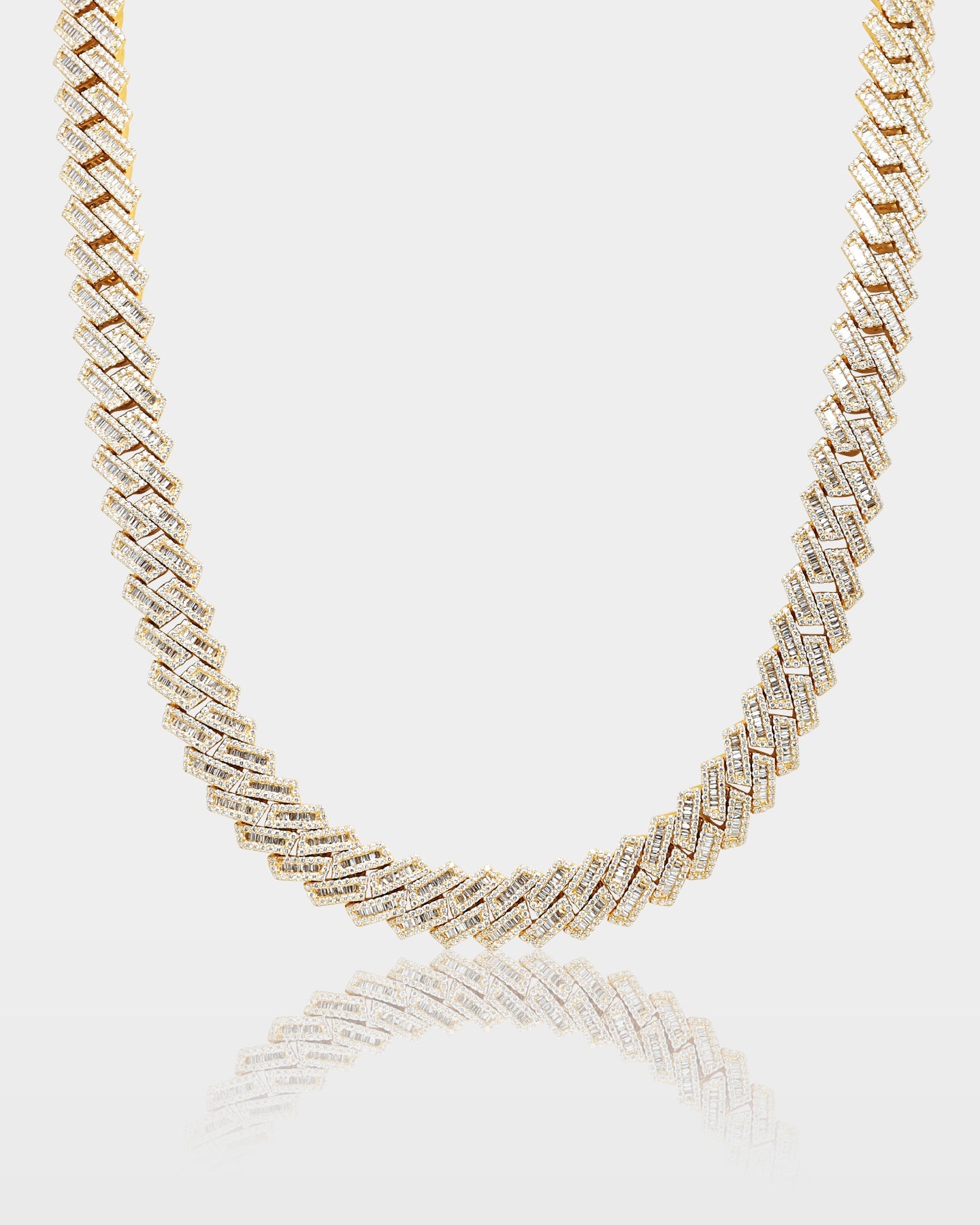 Trapezoid Diamond Cuban Link Chain
