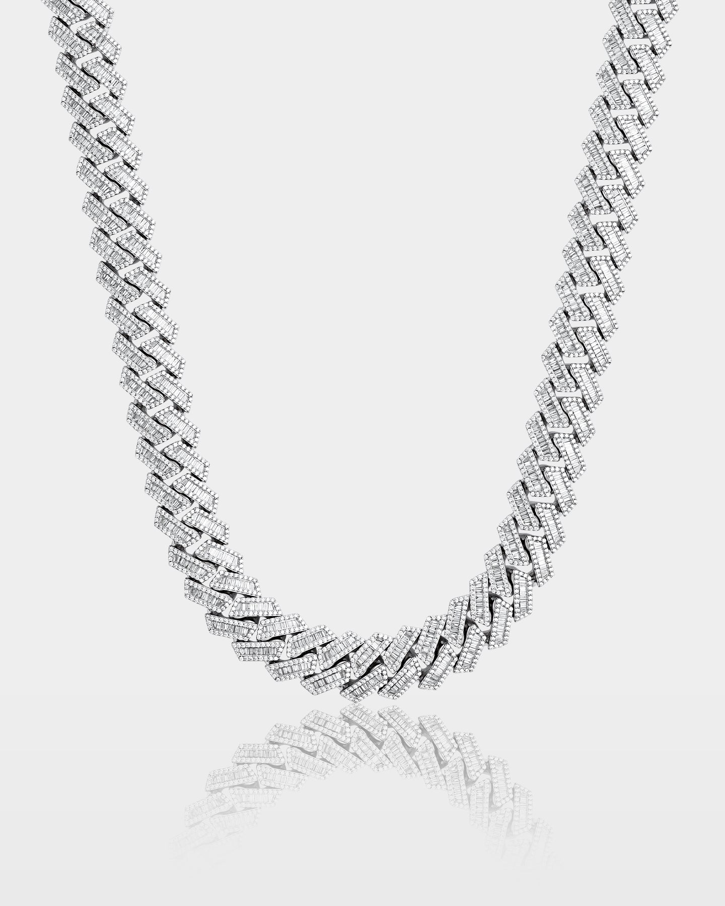 Trapezoid Diamond Cuban Link Chain