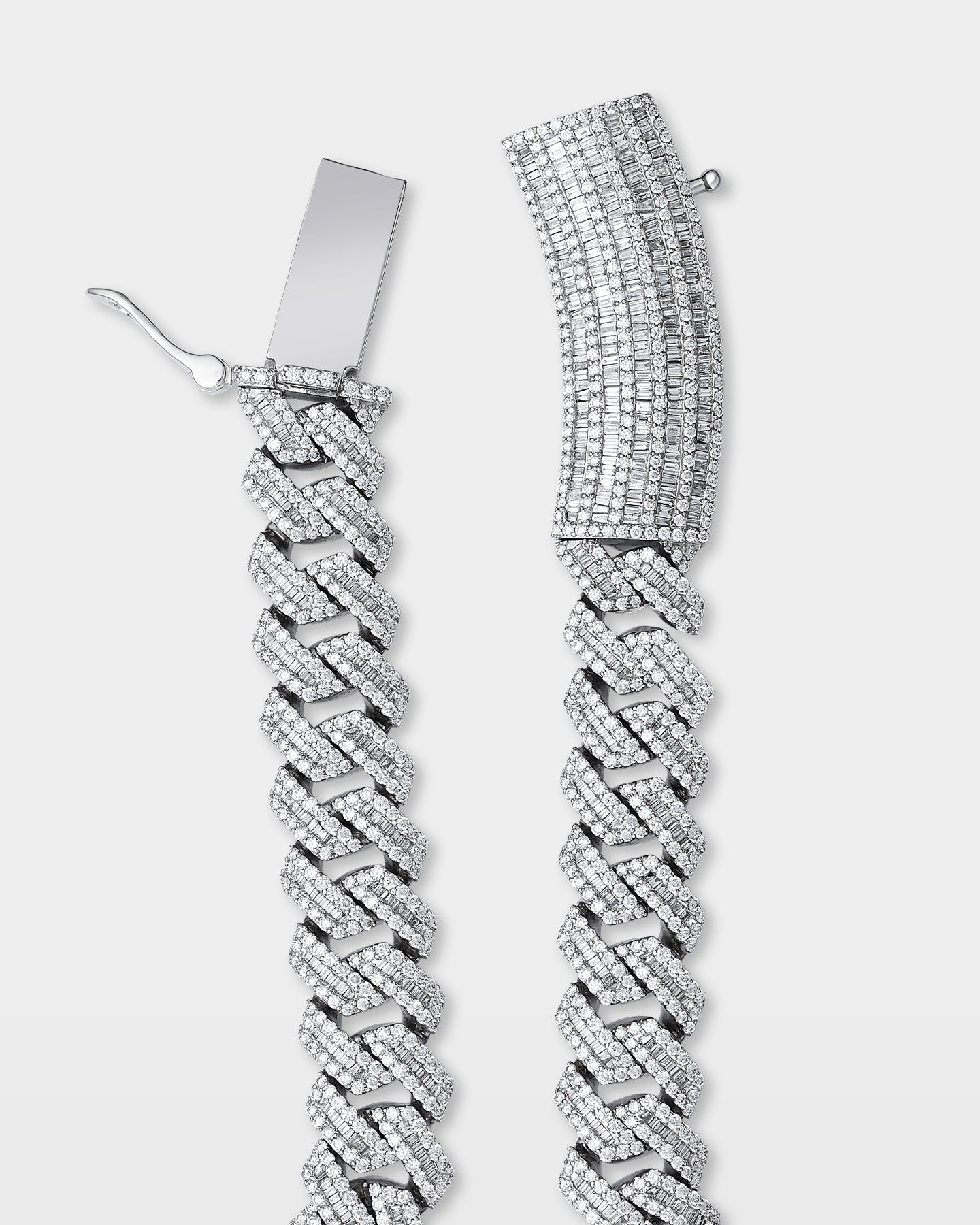 Trapezoid Diamond Cuban Link Chain