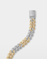 Two-Tone Diamond Cuban Link Bracelet