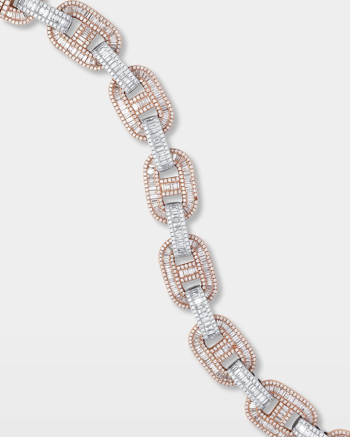 Two-Tone Diamond Mariner Link Bracelet