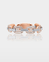 Two-Tone Diamond Mariner Link Bracelet