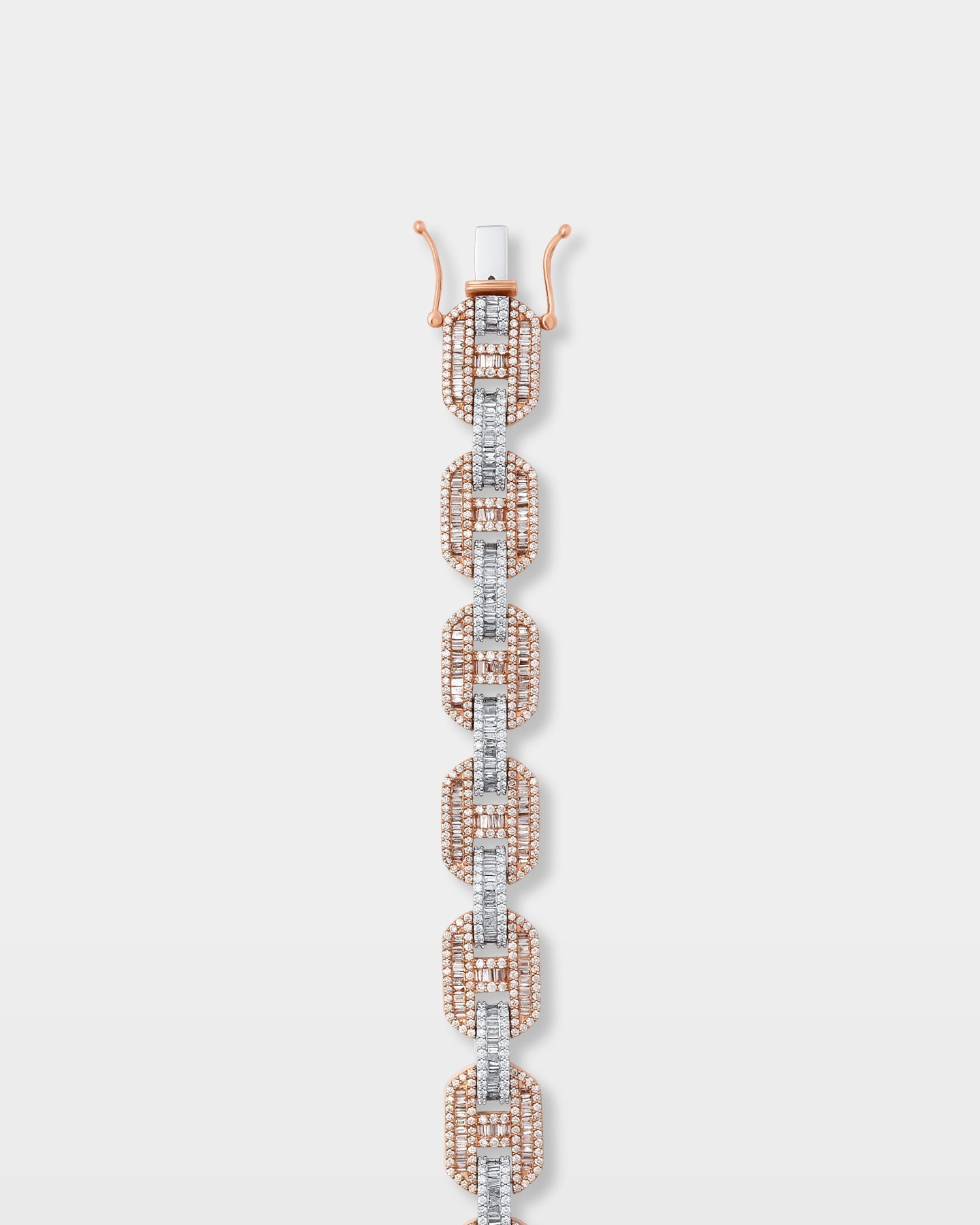 Two-Tone Gucci Link Diamond Bracelet
