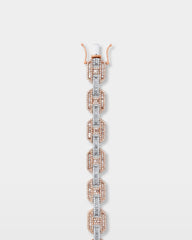 Two-Tone Gucci Link Diamond Bracelet