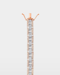 Two-Tone Triple Row Diamond Bracelet