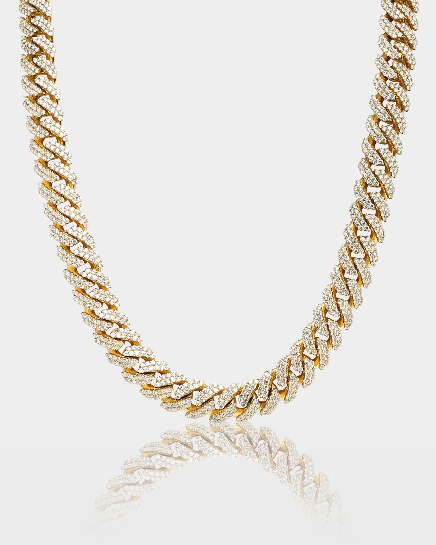 Two Row Diamond Miami Cuban Link Chain