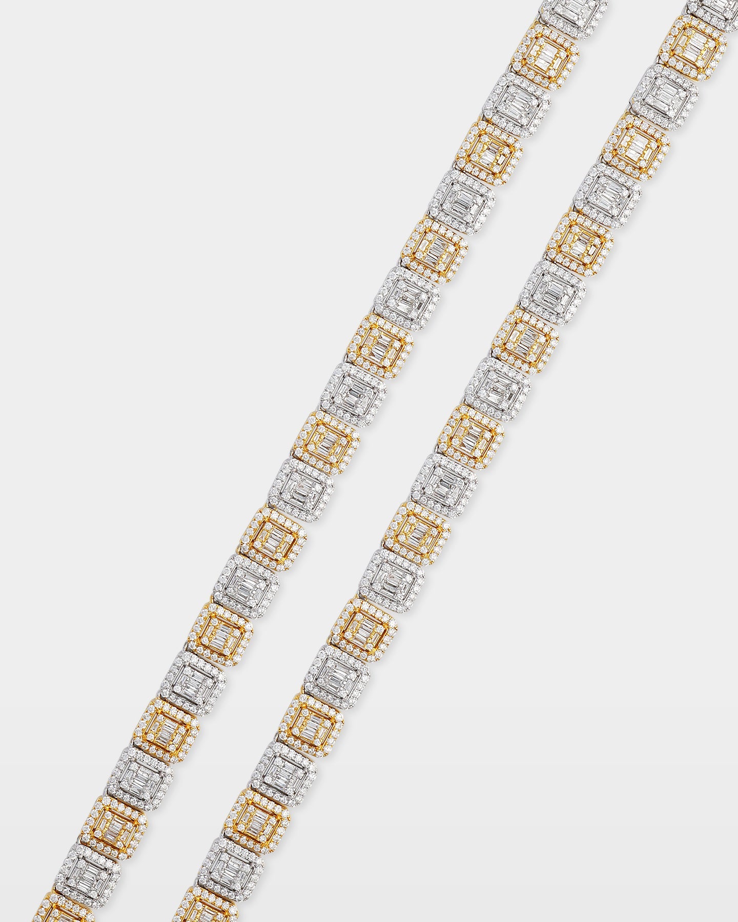 Two Tone Square Link Diamond Chain