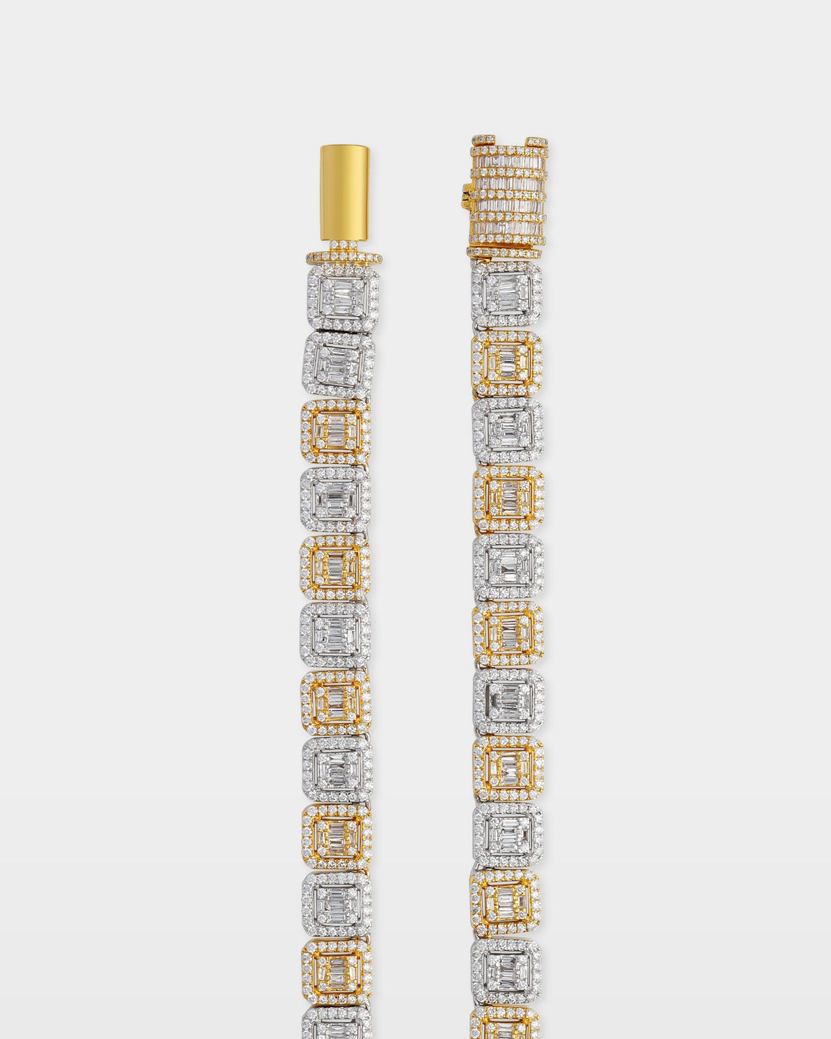 Two Tone Square Link Diamond Chain