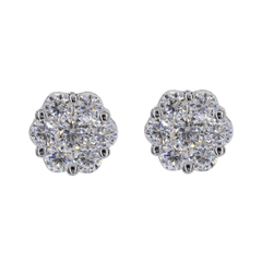 Flower VVS Moissanite Diamond Earrings