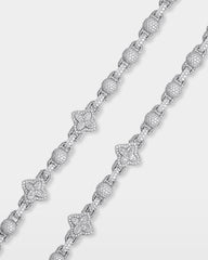 Clover & Ball Diamond Link Chain