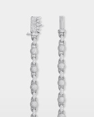 Clover & Ball Diamond Link Chain