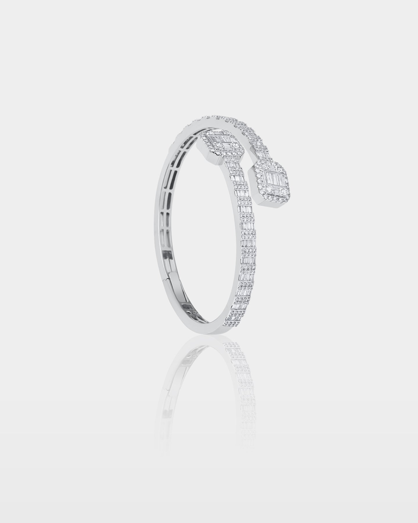 Cushion Halo Diamond Bangle