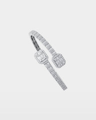 Cushion Halo Diamond Bangle